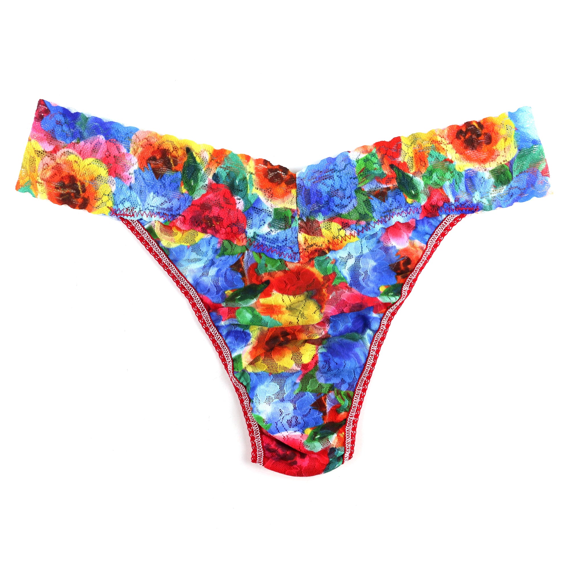 Signature Lace Original Rise Thong | Bold Blooms