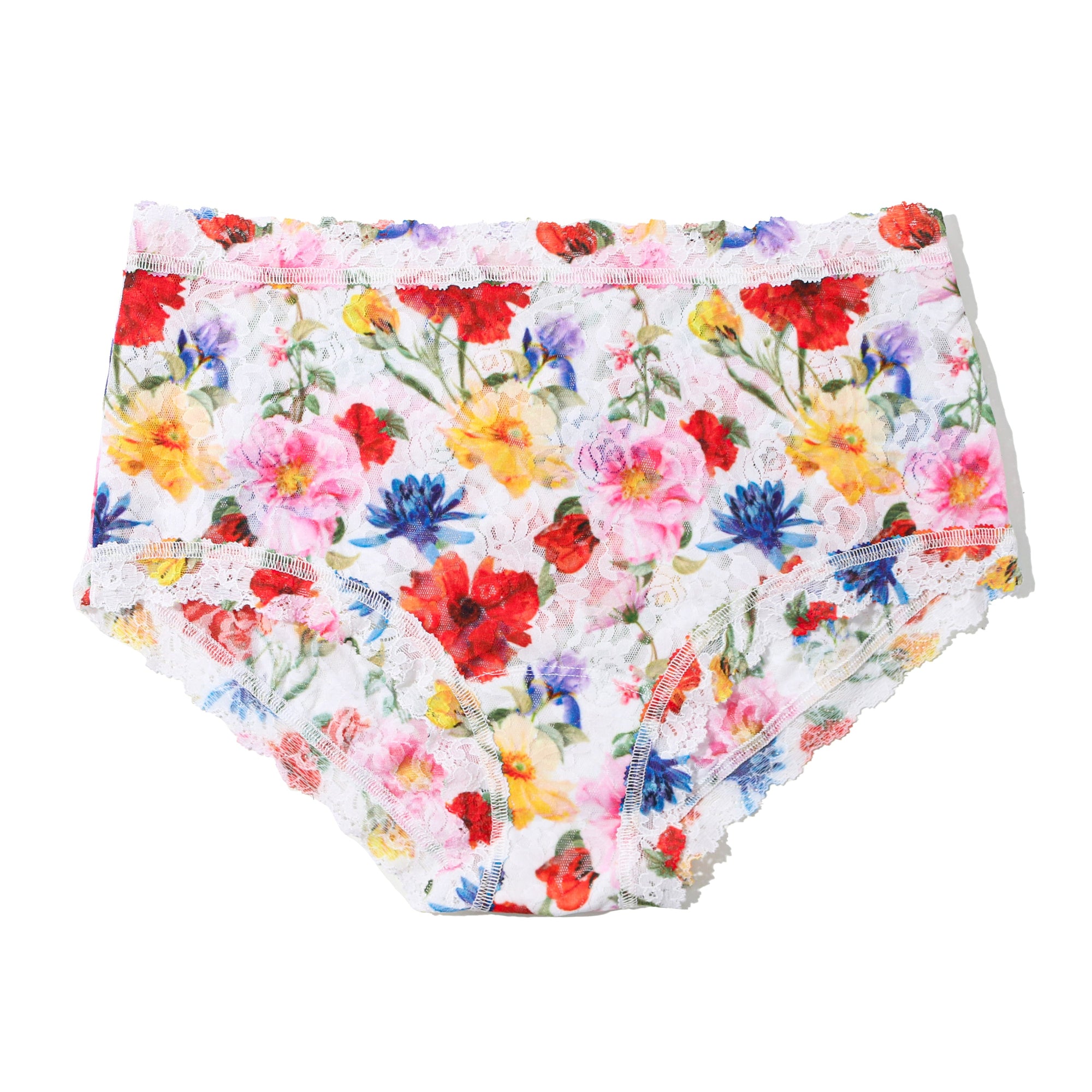 Signature Lace High Rise Boyshort | Meadow Mix (White)