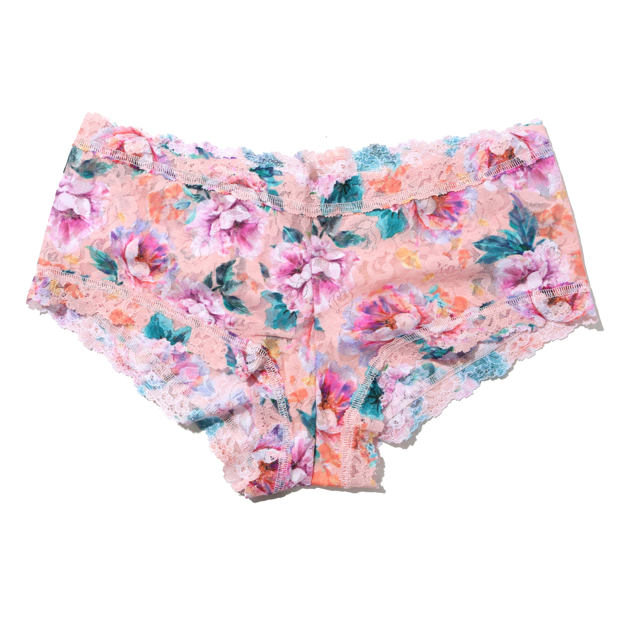 Signature Lace Boyshort | Buy Myself Flowers (Peach)