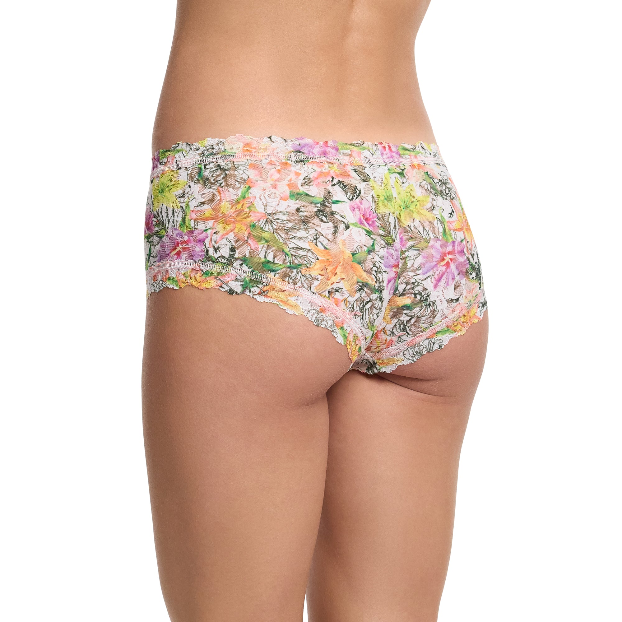 Signature Lace Boyshort | Botany (White)