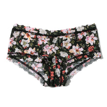 Signature Lace Boyshort | Dark Room Blooms (Black)