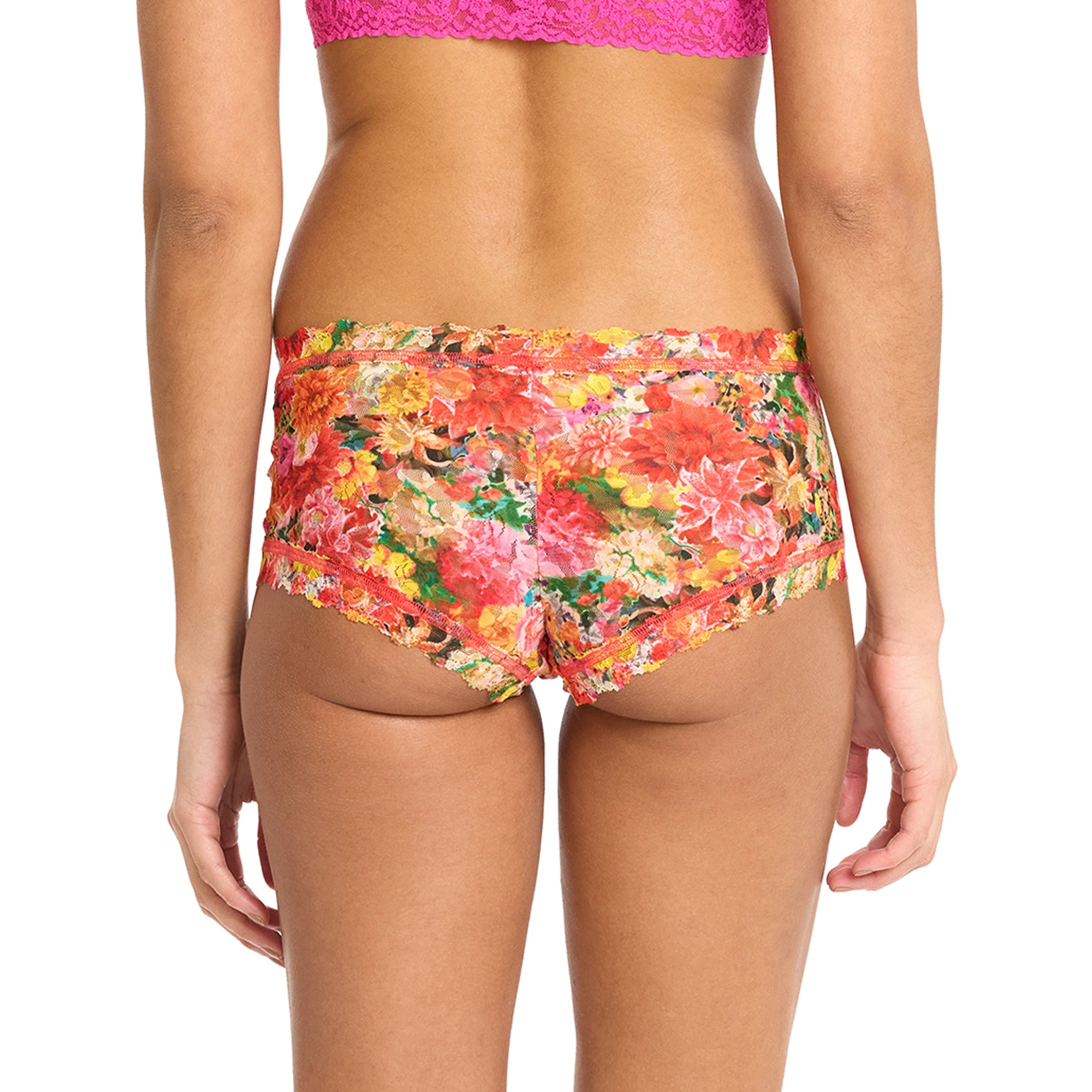 Signature Lace Boyshort | Floramania (Pink)