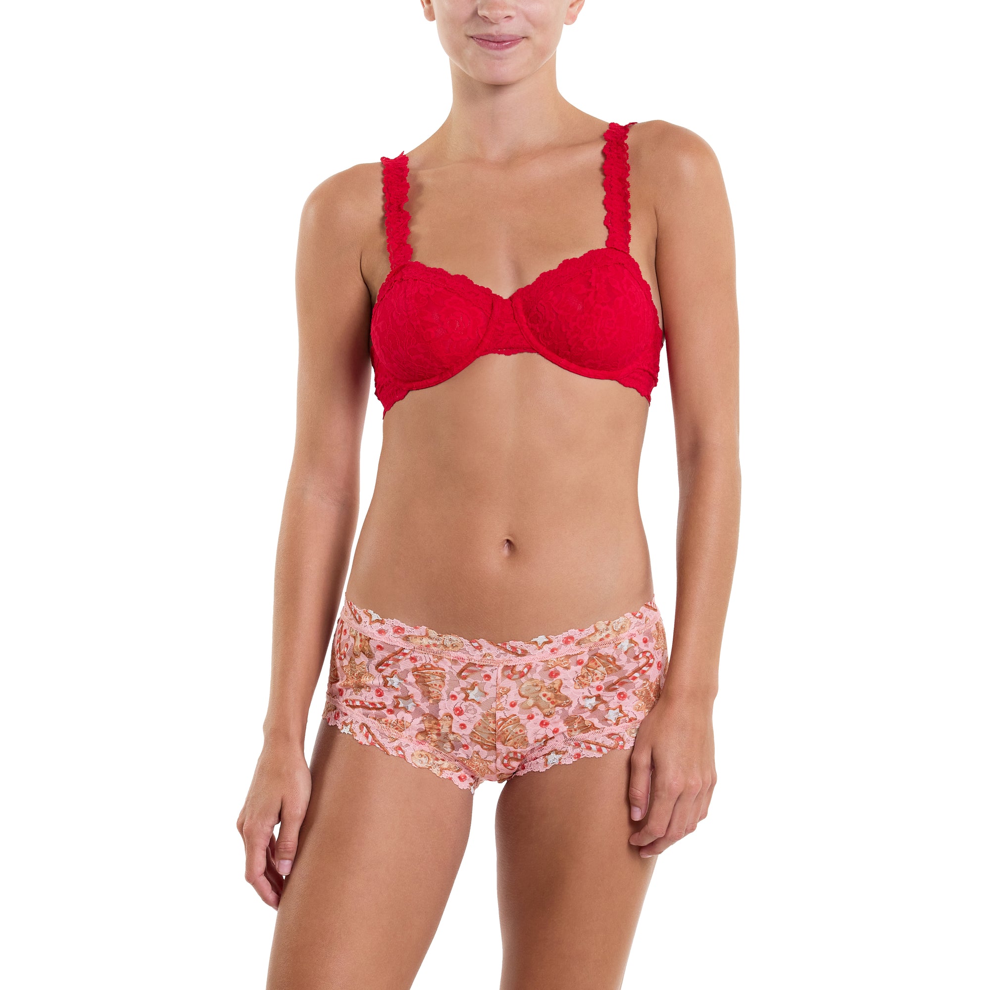 Signature Lace Boyshort | Gingerbread (Pink)