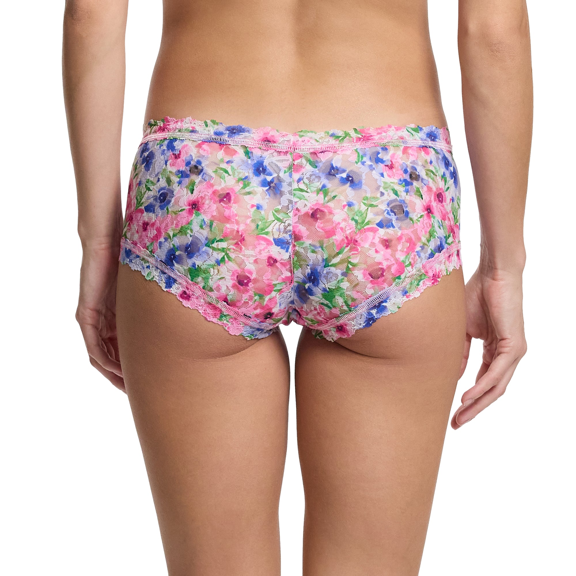 Signature Lace Boyshort | Paint And Pour (White)