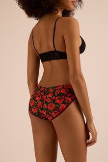 Signature Lace V-Kini | Poppy Holiday (Black)