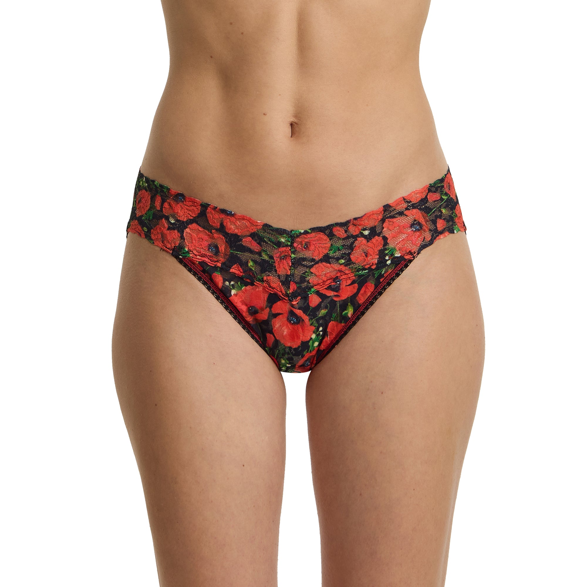 Signature Lace V-Kini | Poppy Holiday (Black)