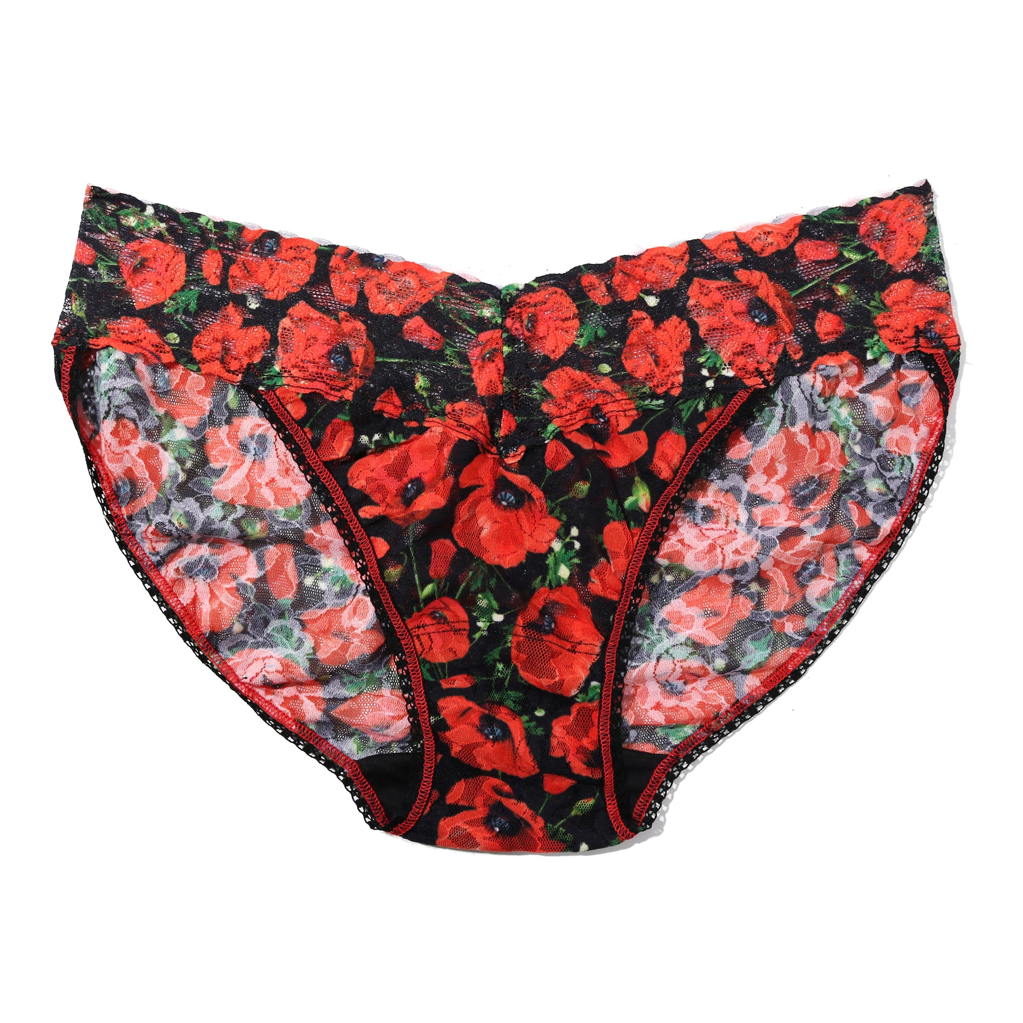 Signature Lace V-Kini | Poppy Holiday (Black)
