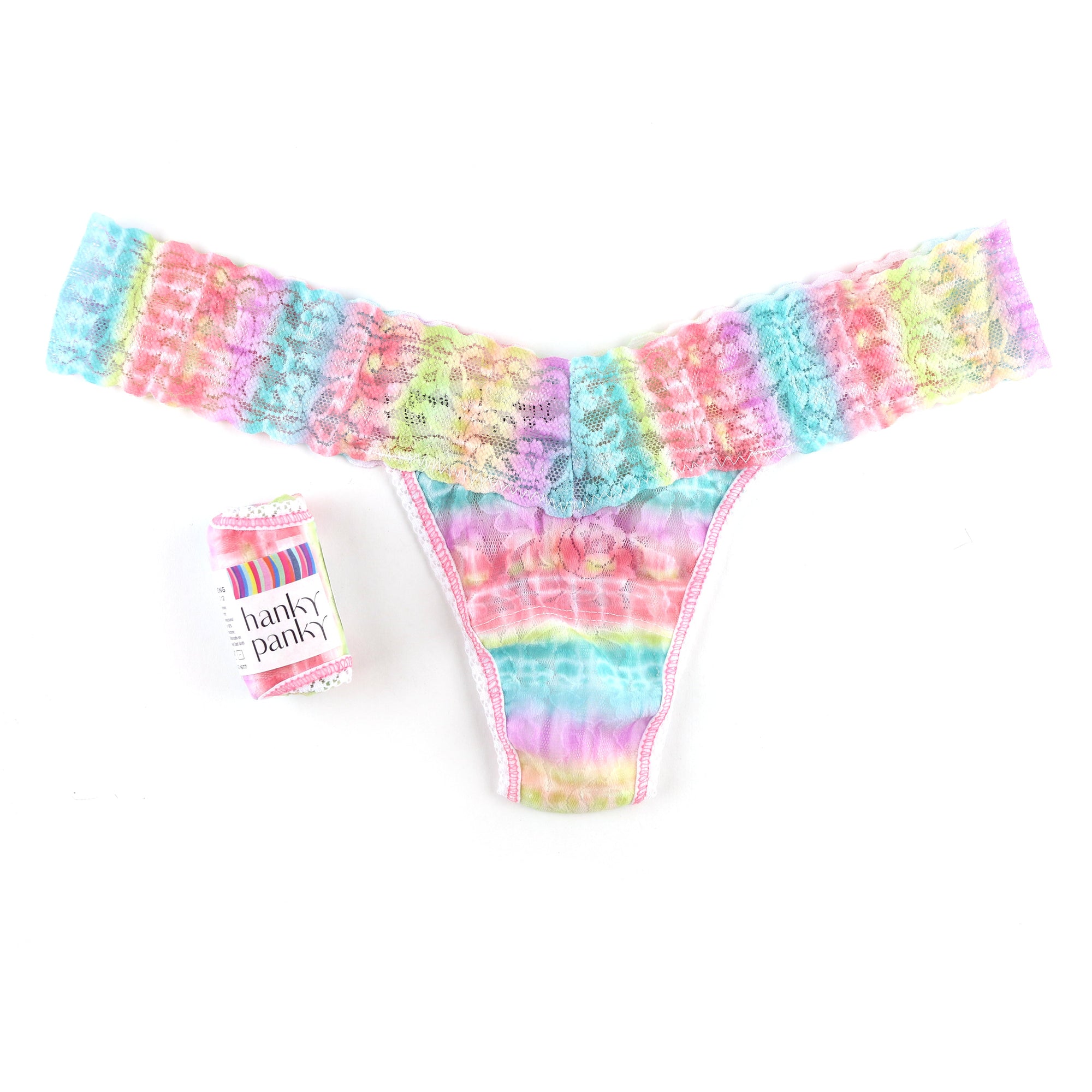 Sig Lace Low Rise Thong - Bohemian Stripe