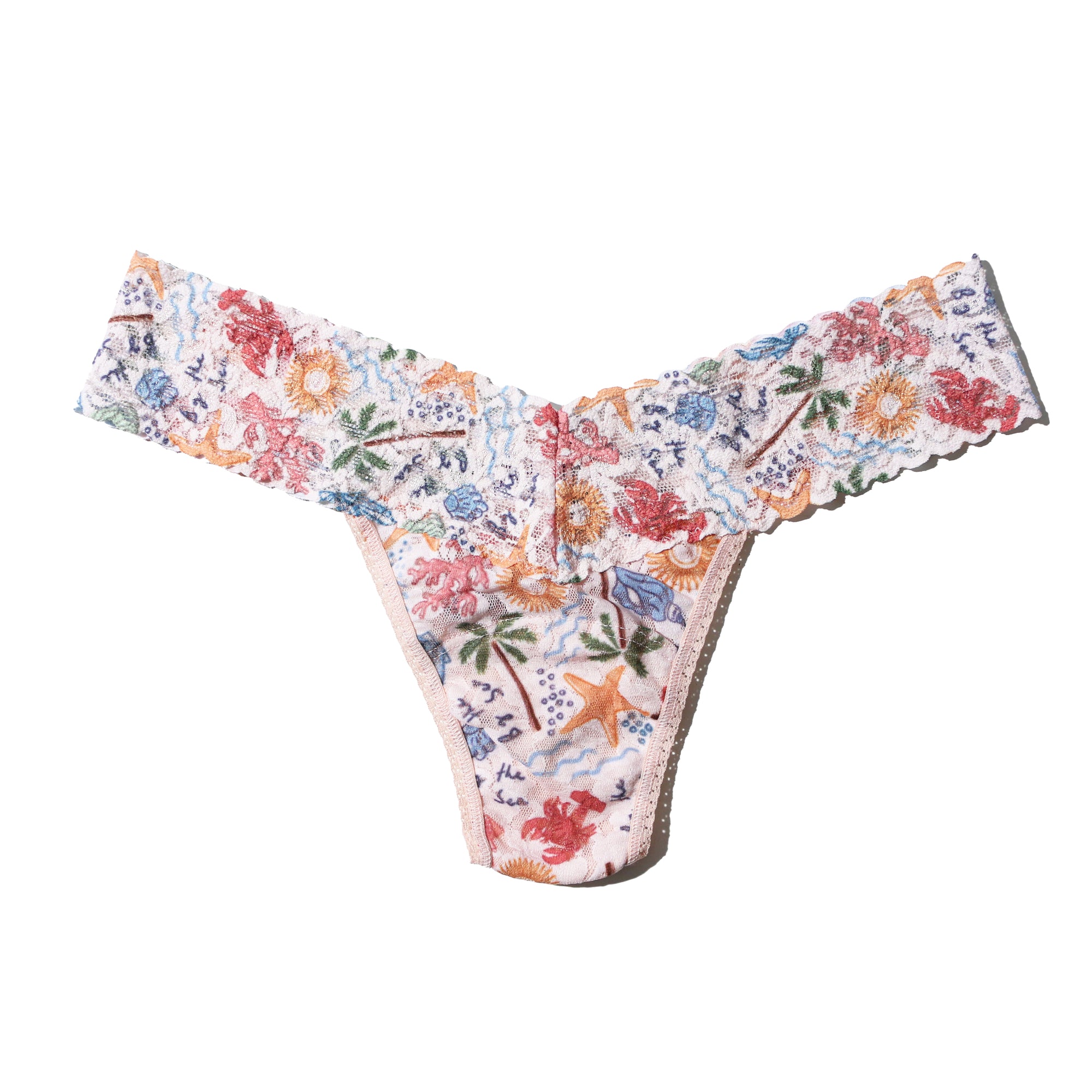 Signature Lace Low Rise Thong | By The Sea (Beige)