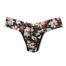 Signature Lace Low Rise Thong | Dark Room Blooms (Black)