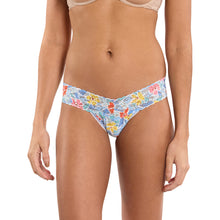 Signature Lace Low Rise Thong | Floral Mosaic (White)