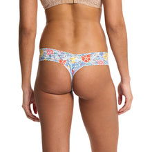 Signature Lace Low Rise Thong | Floral Mosaic (White)