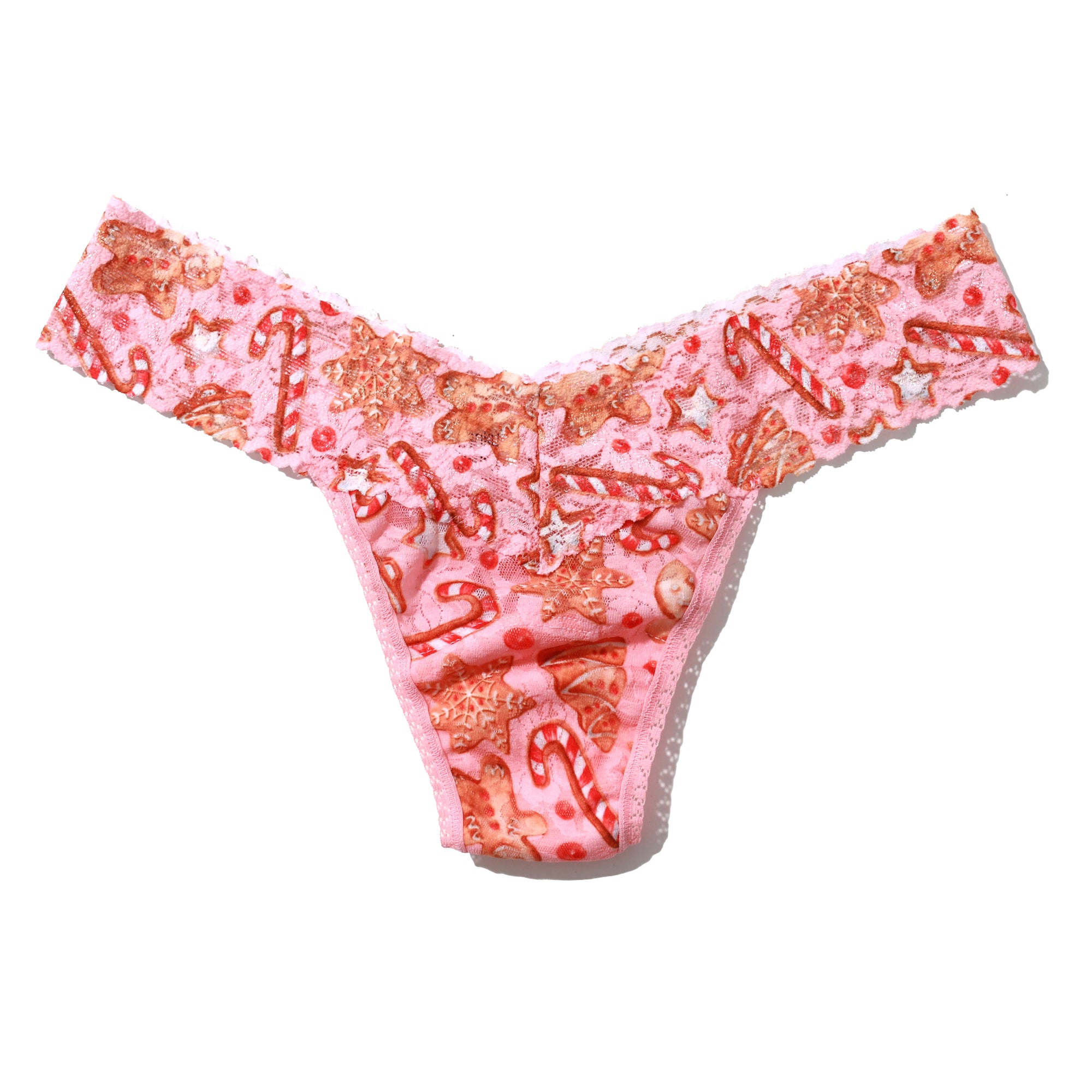 Signature Lace Low Rise Thong | Gingerbread (Pink)