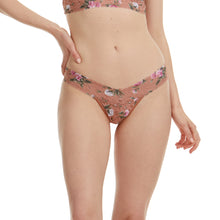 Signature Lace Low Rise Thong | Terracotta Rose
