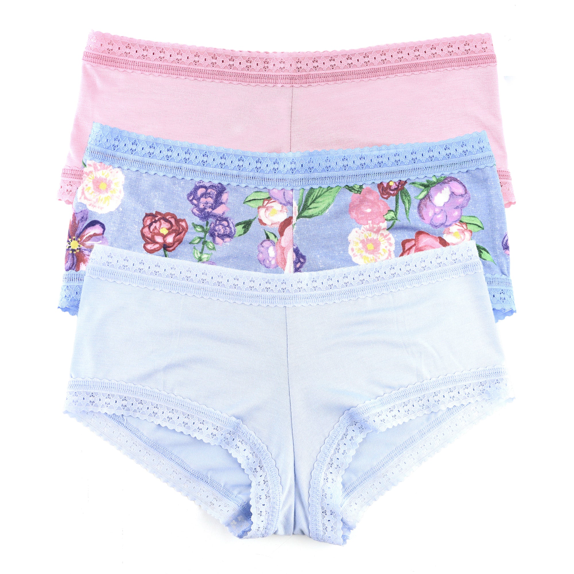 3 Pack Dreamease Modal Boyshort | Chatsworth House Multi