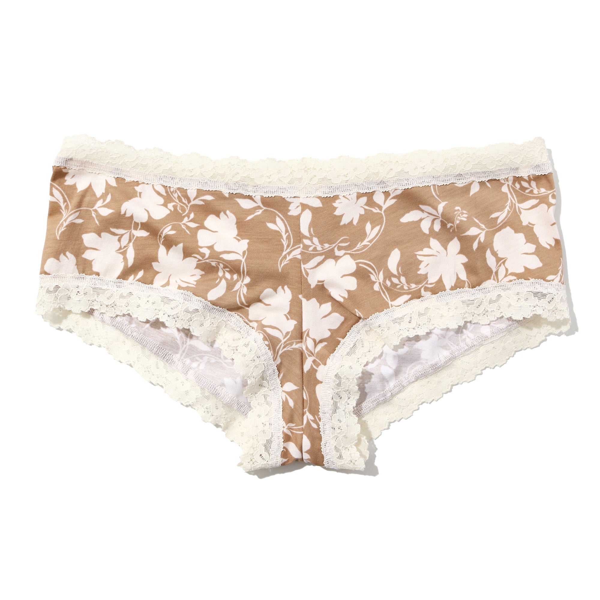 Cotton Boyshort | Delicate Shadows (Beige)