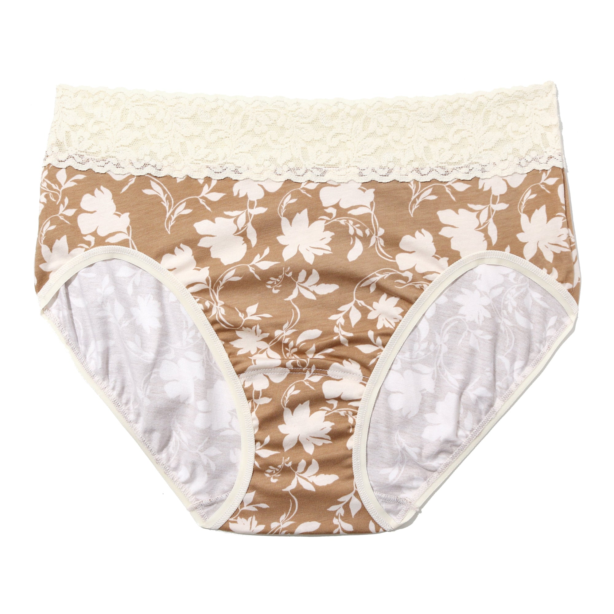 Cotton French Brief | Delicate Shadows (Beige)