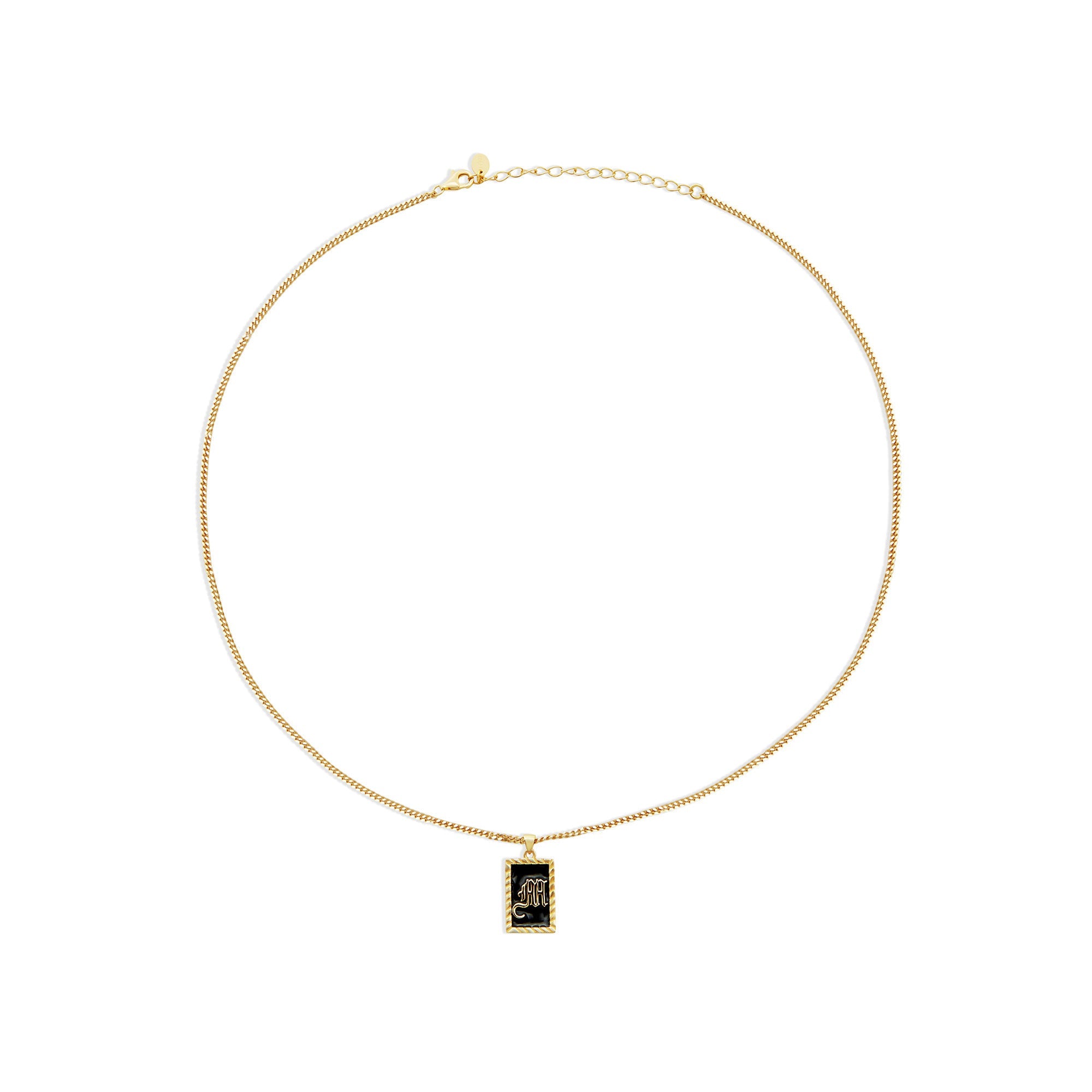 The Enamel Initial Pendant | 18KT Gold Vermeil & Sterling Silver