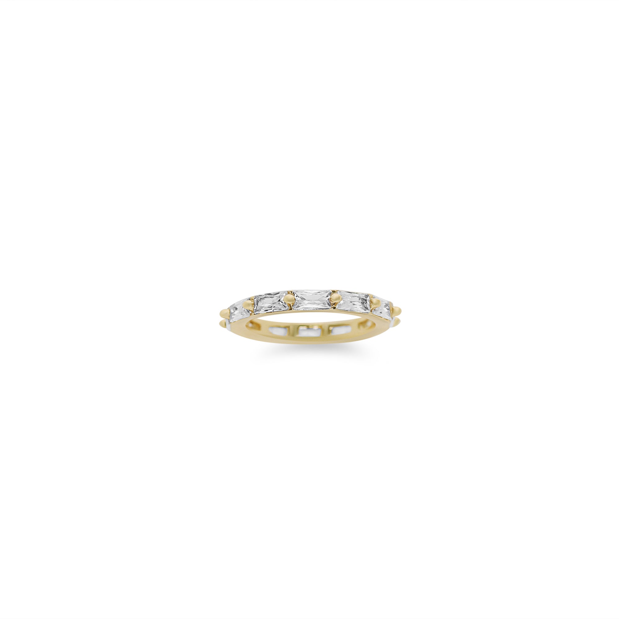 The Frosted Baguette Band (Smith & Cult X Argento Vivo) | 14K Yellow Gold-Plated