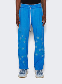 Men | Amiri | Pigment Spray Star Sweatpants | Heather Carolina Blue