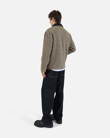 Wool Combo Coat | Brown