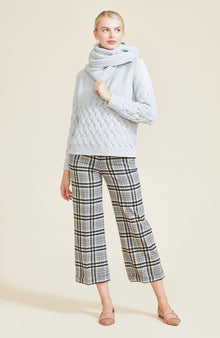 Plaid Wool Casey Pant | Grey