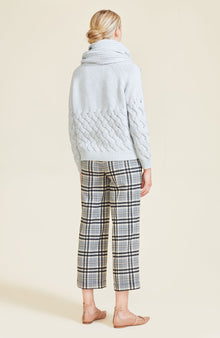 Plaid Wool Casey Pant | Grey