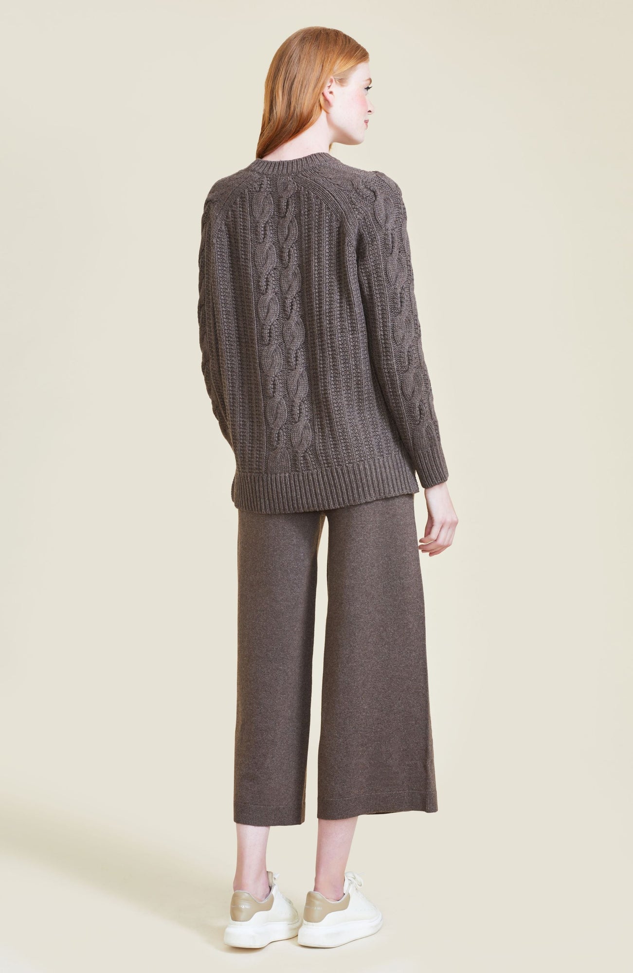 Knit Cropped Pant | Chestnut