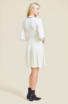 Full Skirt Knit Dress | Ivory