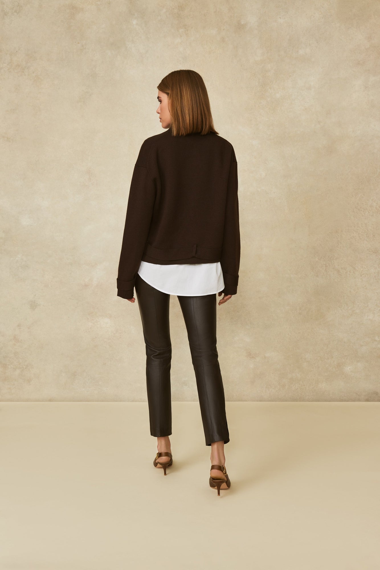 Leather Chloe Pant | Chocolate