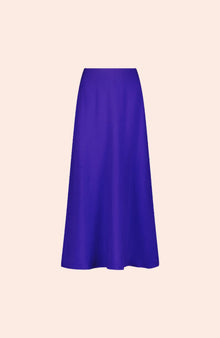 Textured Fluid Crepe Skirt | Violet