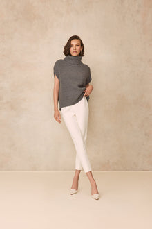 Sleeveless Turtleneck Sweater | Grey