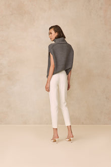 Sleeveless Turtleneck Sweater | Grey