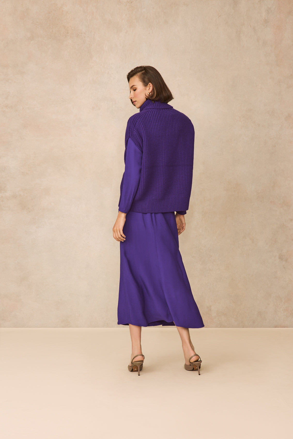 Sleeveless Turtleneck Sweater | Violet