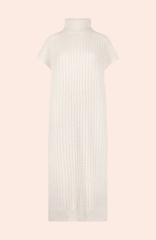 Sleeveless Cable Knit Dress | Ivory
