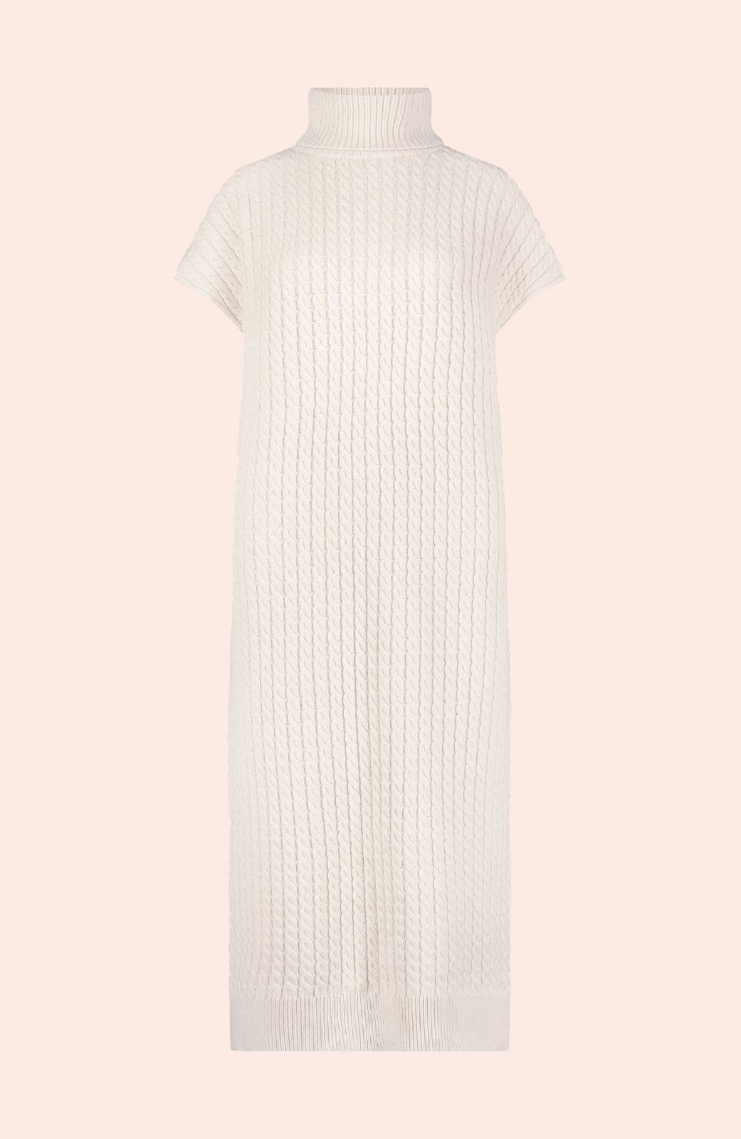 Sleeveless Cable Knit Dress | Ivory