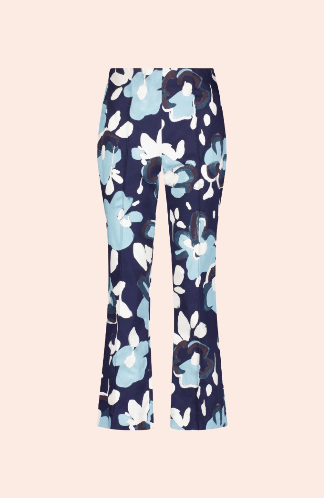 Floral Painted Cotton Kate Pant | Navy Multi