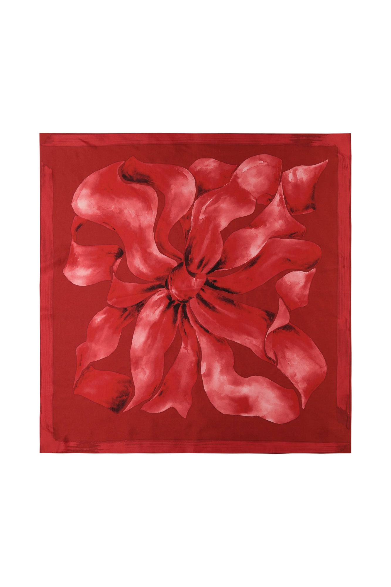 Bow Detail Silk Scarf | Ruby