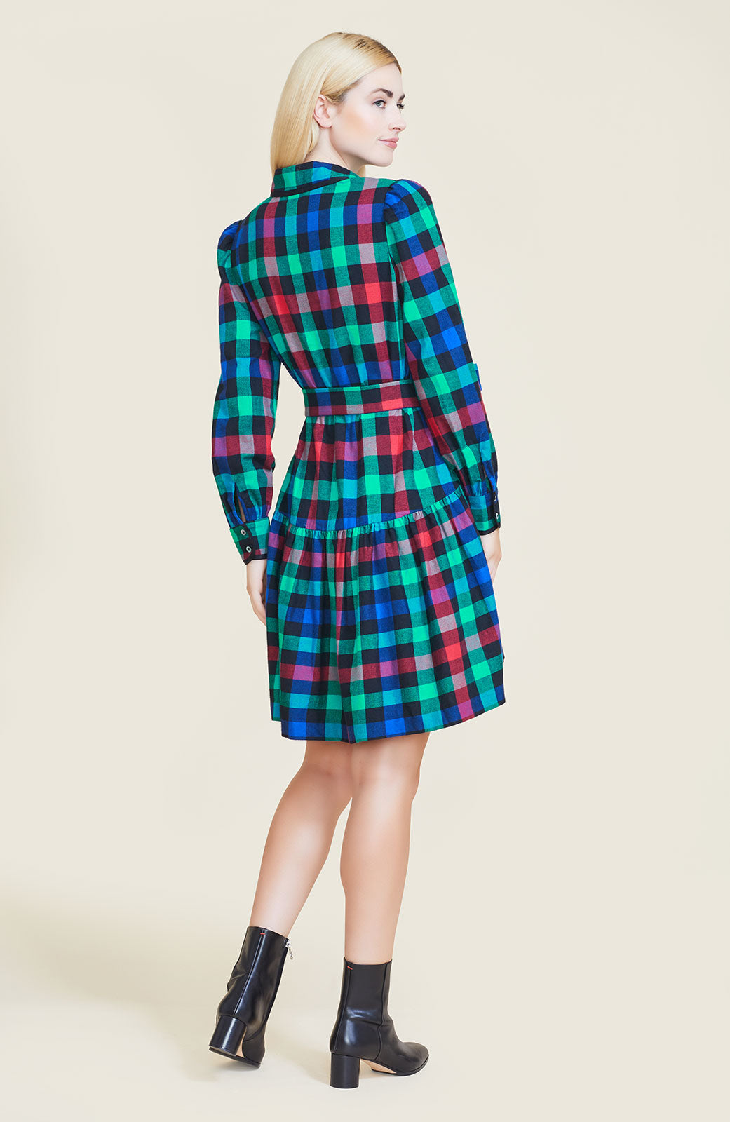 Plaid Flannel Shirt Dress | Multi