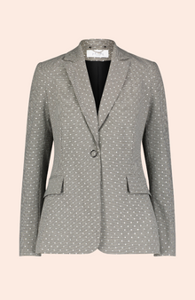 Dotted Houndstooth Blazer | Black Multi