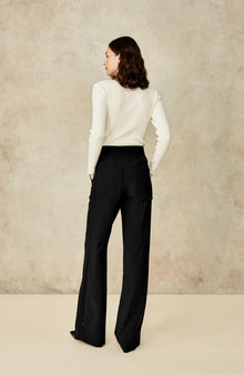 Stretch Crepe Hanna Pant | Black