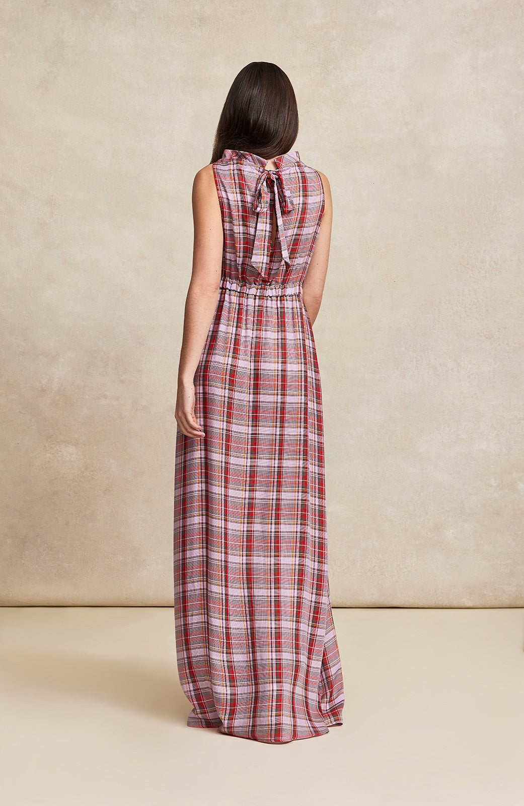 Tencel Plaid Gown | Orchid Multi