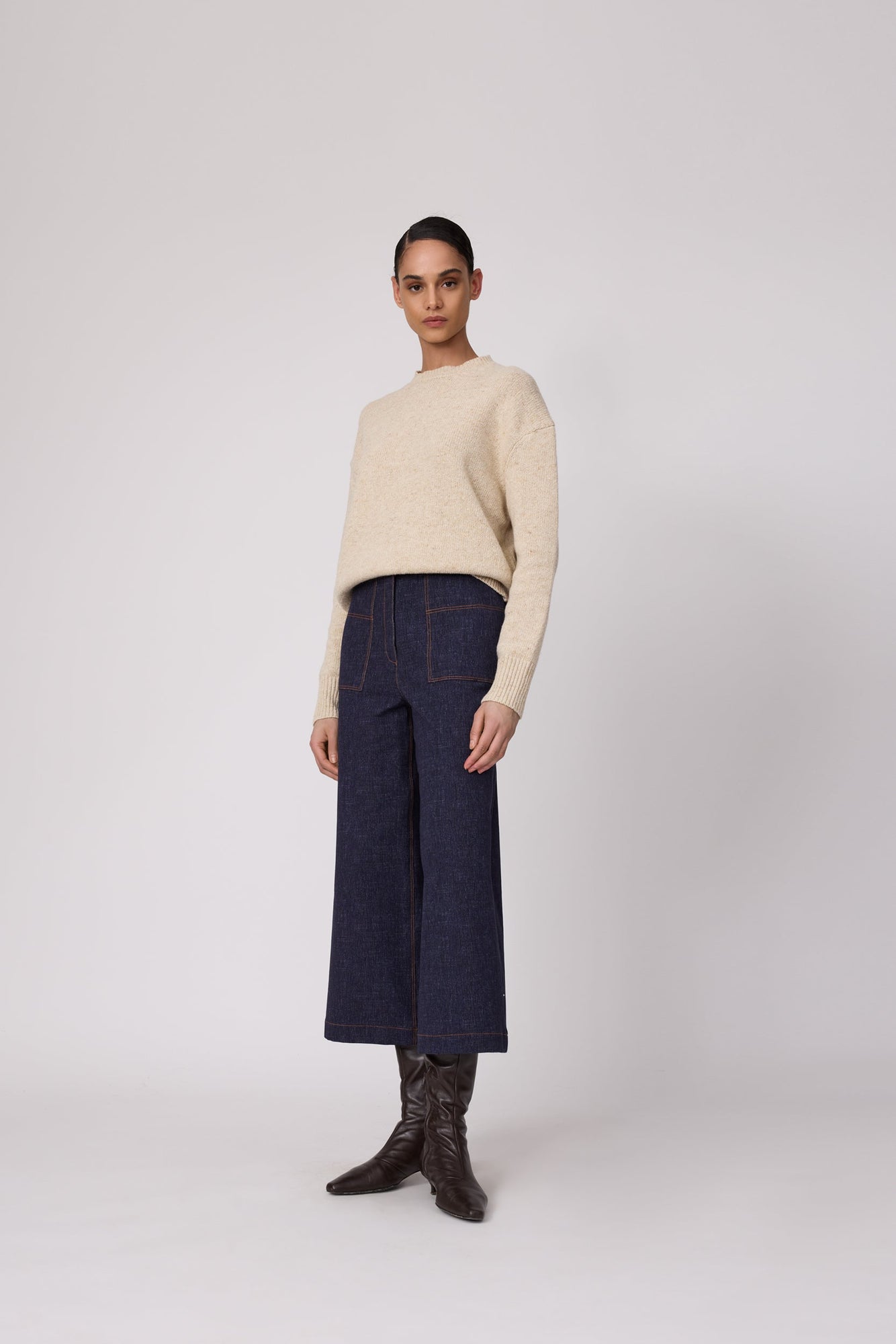 Stretch Denim Margo Pant | Midnight