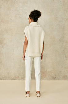 Sleeveless Turtleneck Sweater | Ivory