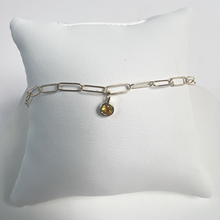 Birthstone Paperclip Bracelet | 10K Yellow Gold