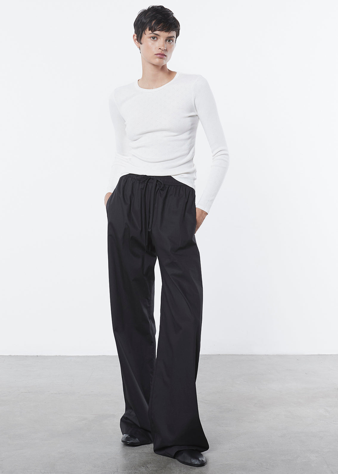 Cotton Resort Pant | Black
