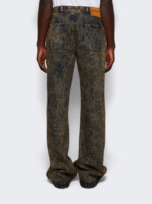 Marni | Marble Denim Straight-leg Jeans & Nomad Dark Blue & Beige