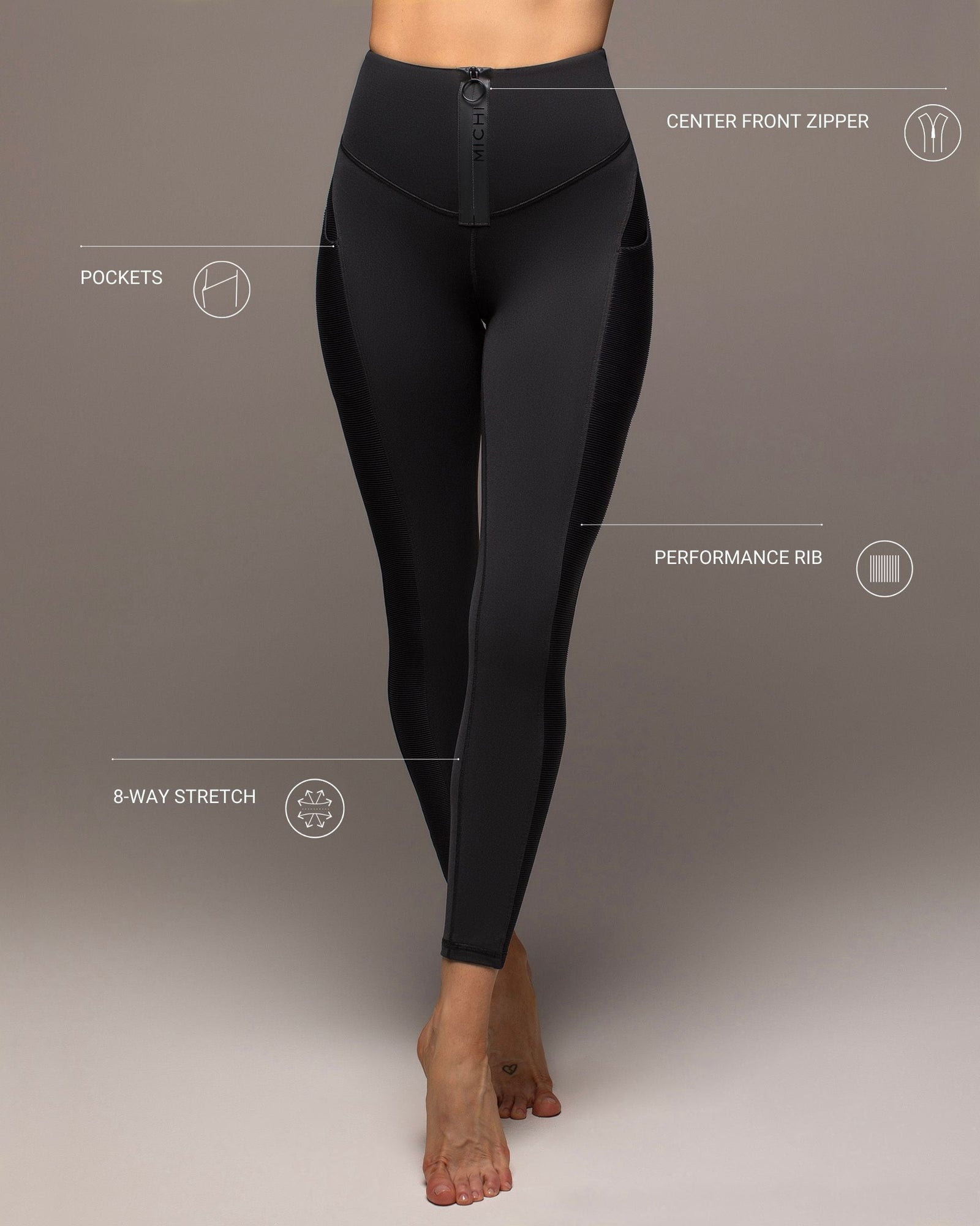 Pulse Pocket Legging | Black