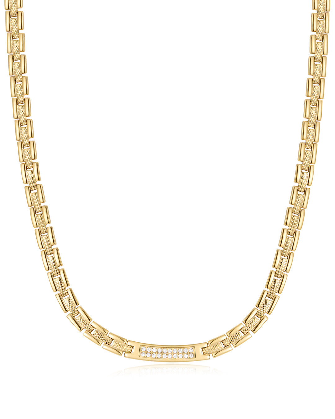 Joni Necklace | Cubic Zirconia | Gold
