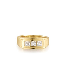 Stepdad Diamond Ring | Plated Gold